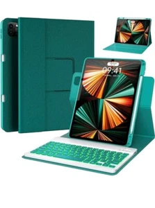 Keyboard Case for 11-inch iPad Air 3 & iPad Pro 2nd Gen, Backlit Keyboard TEAL - Picture 1 of 7