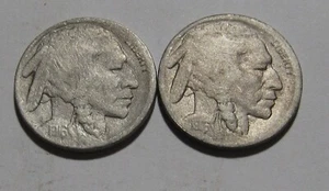 1916 D & 1916 S Buffalo Nickel - Mixed Condition - 132SU - Picture 1 of 2