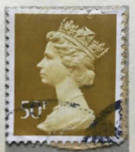 Great Britain stamps - Queen Elizabeth II 50p British penny 1980 Sg:GB X992 - Picture 1 of 1