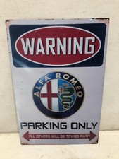 Targa Da Arredo Alfa Romeo Parking Only