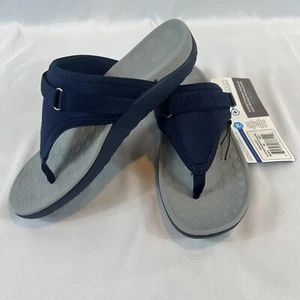 Medical Soles Flip Flop Neoprene Orthotic Adjustable Thong Sandal NAVY Size 8 - Picture 1 of 8