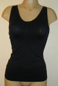 Figleaves Maternity Vest Top Black Size L 14 Seamless Stretch T-Shirt 121125 New - Picture 1 of 12