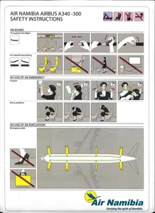 Safety Card - Air Namibia - A340 300 (S3174) - Picture 1 of 1