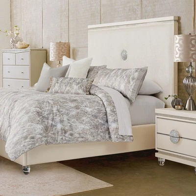 AICO Furniture - Odessa 6 Piece Queen Comforter Set"Mist - BCS-QS06-ODESSA-MST - Image 1 of 4