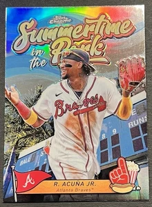 Ronald Acuna Jr 2024 Topps Chrome Summertime In The Park #SITP-5 Atlanta Braves - Picture 1 of 2