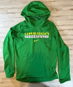 Oregon Ducks Hoodie Mens Small Green Nike Therma Fit Basketball Pullover Swoosh - Picture 1 of 7