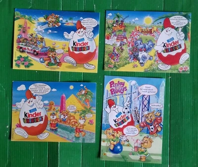 FERRERO KINDER ÜBERRASCHUNG POSTKARTEN AUS GEWINNSPIEL 4 STÜCK - Bild 1 von 2