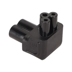4x IEC320 C6 To IEC320 C5 Power Adapter Plug And Play C6 To C5 Right Angled NEW - Afbeelding 1 van 12