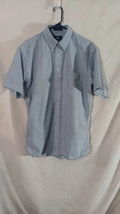 Camisa Stafford sin arrugas manga corta abotonada azul claro para hombre 16 1/2. - Imagen 1 de 8