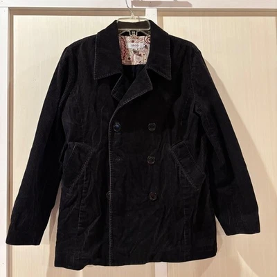 Chaqueta Blazer IZOD Negra Pana Doble Pecho Para Hombre Mjj Hecha en El Salvador Foto 1 de 4