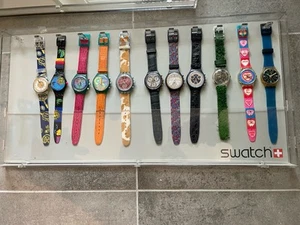 Swatch Vintage Sammlerstücke 11 Ungetragene Und 1 Benutzte Mit Kasten - Bild 1 von 10