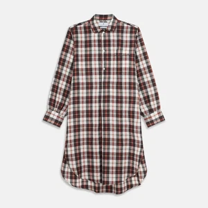 TURNBULL & ASSER Black Check Linen Blend Sussex Nightshirt size L Large RRP£465 - Picture 1 of 3