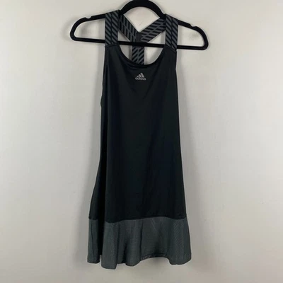 Adidas Y-Dress Tennis Dress Womens Medium Black Gray Racerback - Image 1 of 4