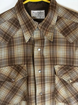 Pendleton High Grade Western Wear Pearl Snap Plaid 100% Virgin Wool Shirt Sz M - Image 1 of 4