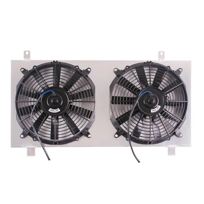 Cubierta de radiador de aluminio + ventiladores de 12" para Subaru Impreza WRX/STI 2002-2007 2,0 L 2,5 L Foto 1 de 4