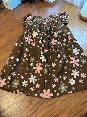 amanda remembered girls smocked flower corduroy dress 4 - Image 1 of 4