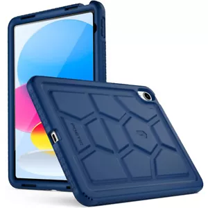 For iPad 10.9 2022 Case | Poetic Heavy Duty Silicone Shockproof Cover Navy Blue - Picture 1 of 6