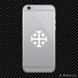 (2x) Jerusalem Cross Cell Phone Sticker Mobile christian religous many colors - Picture 1 of 19