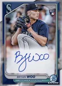 2024 Topps Bowman Auto Chrome Rookie RC Signature BRYAN WOO Digital - Picture 1 of 1