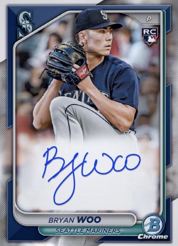 2024 Topps Bowman Auto Chrome Rookie RC Signature BRYAN WOO Digital - Image 1 of 1