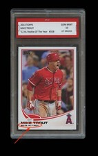 MIKE TROUT TOPPS AL ROOKIE OF THE YEAR CARD 1ST GRADED 10 LOS ANGELES ANGELS MVP