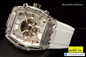 Neu Invicta S1 Rally Diablo Silber Chronograph Zifferblatt Silikonband Herrenuhr - Bild 1 von 11