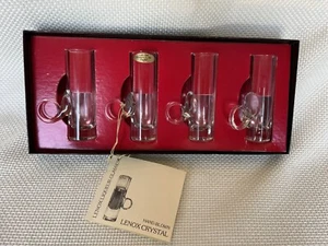 Lenox Crystal Vintage Hand Blown Liqueur Glasses In Original Box Set Of 4 - Picture 1 of 7