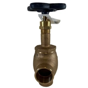 Nibco NJ4K00C 1-1/2" 125 PSI Soldered Bronze Screw-In Bonnet Angle Gate Valve - Picture 1 of 3
