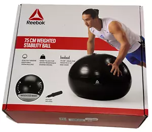 Reebok 75cm Large Weighted Stability Ball Strength Exercise Pump Included NEW - Picture 1 of 7
