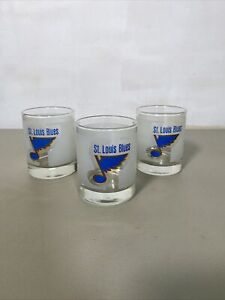 Vintage 60s St. Louis Blues Glass Cup NHL Hockey The Arena Drinkware