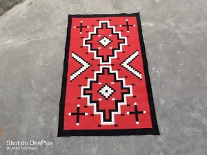 5x8 Fuß Handgewebter Rot Navajo Teppich Western Kollektion Indianer Stil Rug - Bild 1 von 20