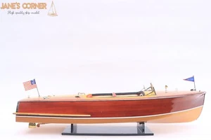 36.2 Inch CHRIS-CRAFT RIVIERA 1954 model 92 cm- speedboat model boat handicrafts - Picture 1 of 16