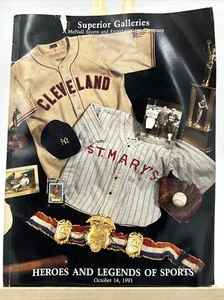 October 14,1991 Superior Galleries Heroes & Ledgends of Sports Catalog - Picture 1 of 9