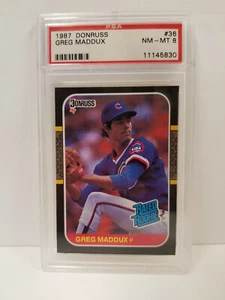1987 Donruss Greg Maddux #36 PSA 8 Rookie Card RC - Bild 1 von 11