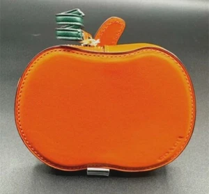 New Coach Halloween Pumpkin Zip Coin Card Case Orange Leather CN002 - Picture 1 of 6