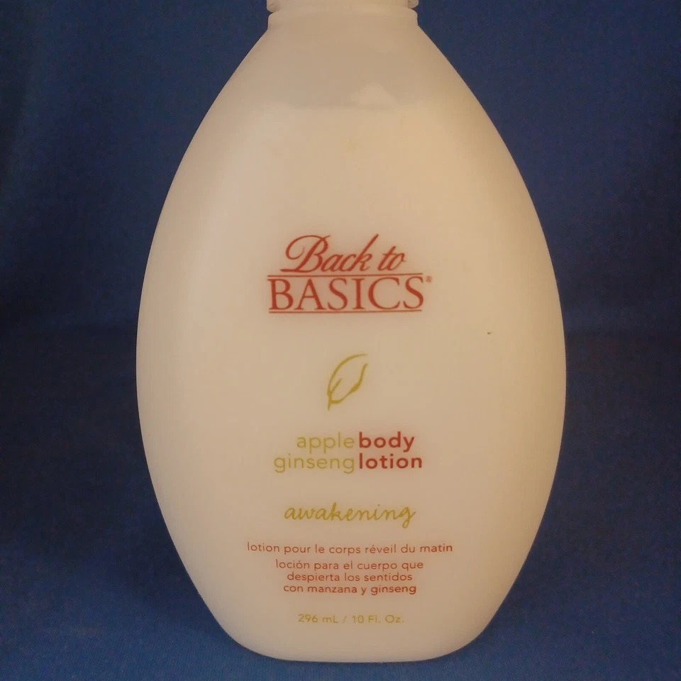 Back To Basics APPLE GINSENG Awakening Body Lotion Full Size Pump 10 oz New - Image 1 of 1