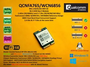 Qualcomm FastConnect 6900 802.11AX Wi-Fi WIFI 6E AX3000 M.2 Bluetooth 5.3 - Picture 1 of 1