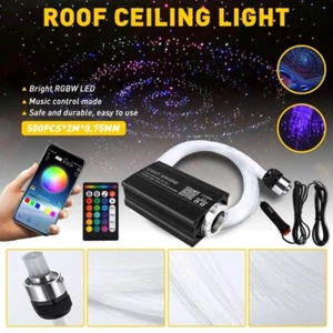 500pc Home Car Headliner Star Light kit Roof Twinkle Ceiling Lights Fiber Optic - Picture 1 of 14