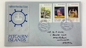 First Day Cover Silver Jubilee Pitcairn Islands Elizabeth II 1977 FDC HH426 - Picture 1 of 7