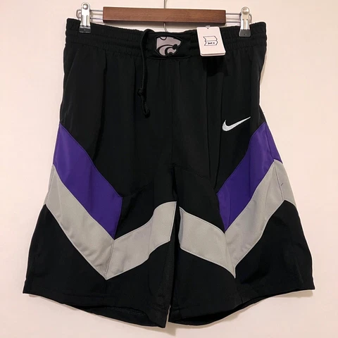 NIKE Elite Enforcer Mens Medium Kansas State Black Basketball Shorts AV2094 Cover