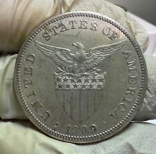 1909s US-Philippines 1 Peso Silver Coin - lot #8