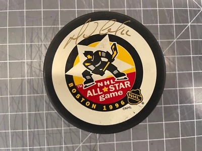 1996 ALL STAR GAME BOSTON MARIO LEMIEUX PITTSBURGH PENGUINS SIGNED PUCK JSA - Image 1 of 2