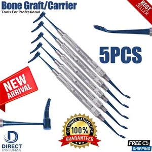 Bone Graft Carrier Titanium Coated Blue Amalgam Pluggers Implant Periotomes X5 - Picture 1 of 3