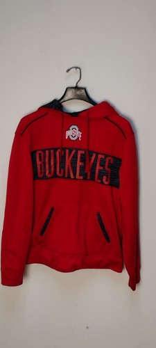 VETEMENTS Felpa con cappuccio da donna Ohio State Buckeyes autentico rosso S