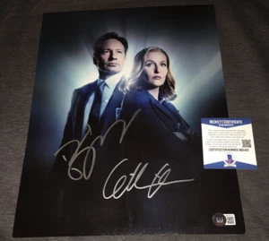 David Duchovny signiert Akte X Poster Foto Gillian Anderson Fox Mulder Scully - Bild 1 von 1