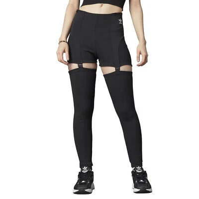 adidas Two-in-One Tights Shorts Always Original Womens Originals Black Rib S M - Image 1 of 4