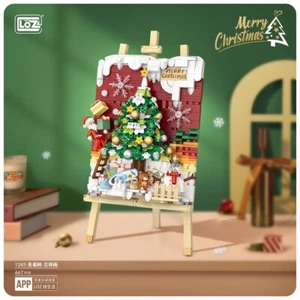 LOZ Christmas Tree Painting Frame Building Blocks Set Home Decor Gift Kids Adult - Picture 1 of 4