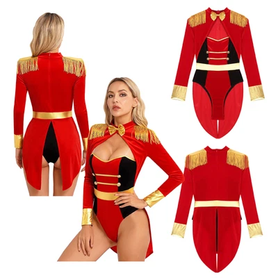 Disfraces de Halloween para mujer mono mascarada circo Ringmaster charretera lazo Foto 1 de 4