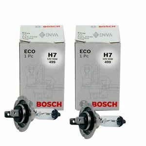 2X-Geniune Bosch Eco H7 12V 55W 499 Headlight Bulbs - Picture 1 of 3