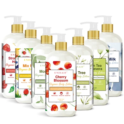 Unisaif Organic Body Lotion with Pump – Deep Moisturizing Lotion | Choose Scent - Image 1 of 2